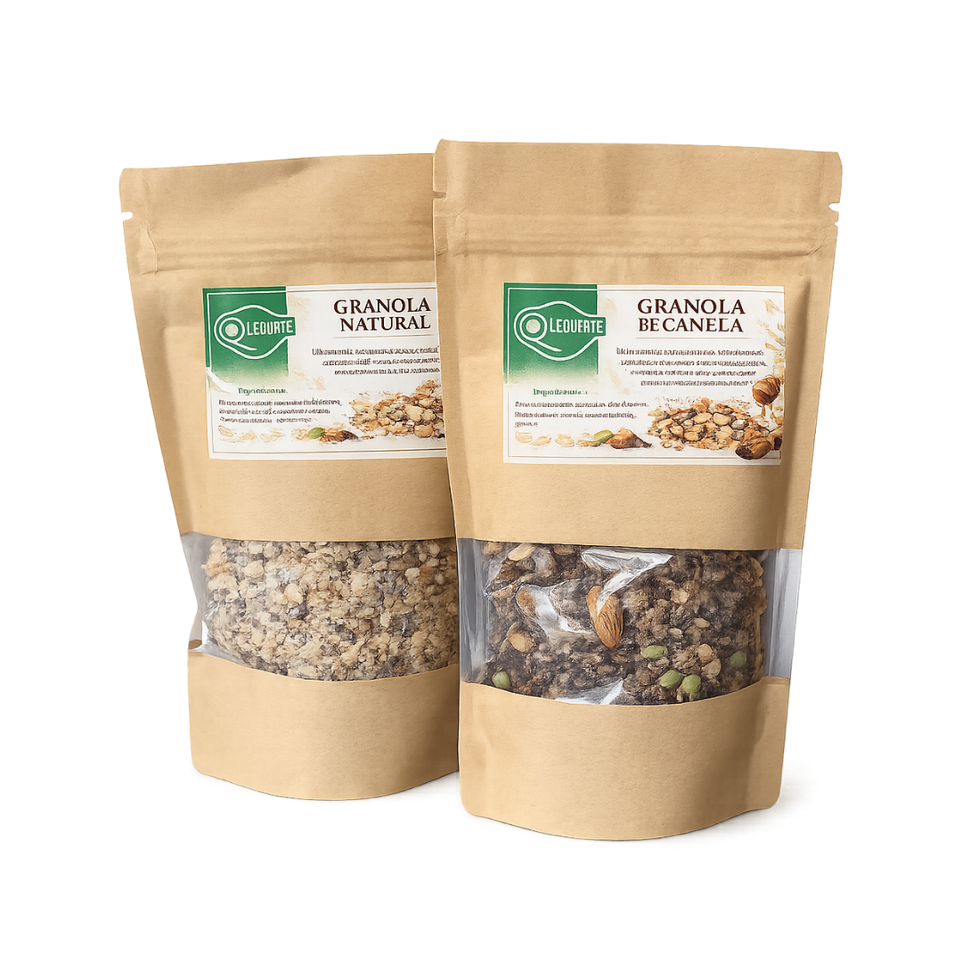 Granola Artesanal Quesuerte - Natural, Canela y Chocolate