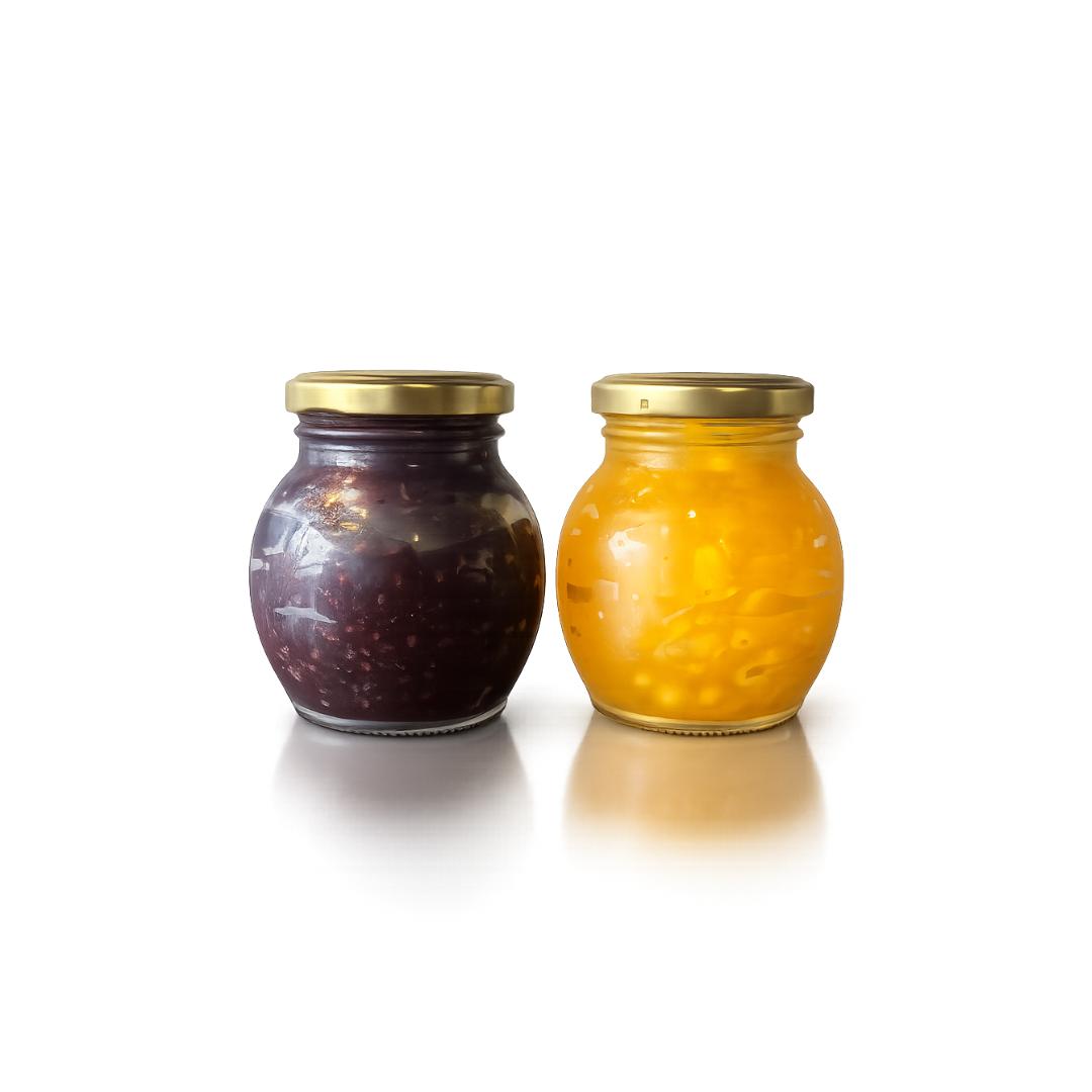 Mermeladas Artesanales Quesuerte - Frutos amarillos, frutos silvestres y coco